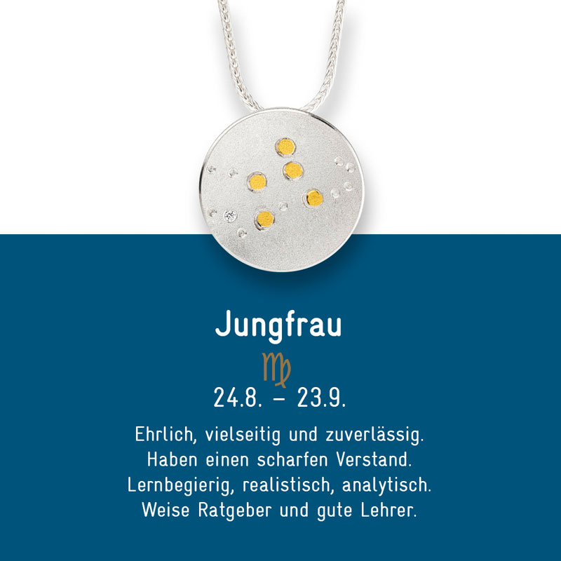 Sternzeichenanhänger Jungfrau Manu Sternenschmuck